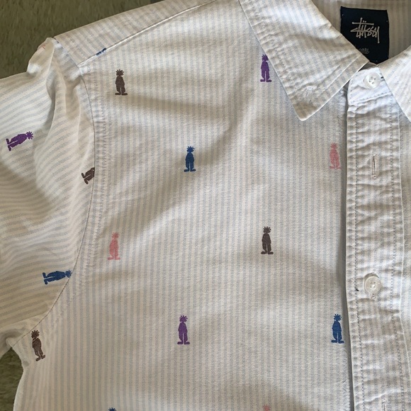 Stussy Oxford striped multicolor print small - Picture 3 of 3